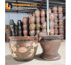 Bộ Đôn Và Chậu Trồng Sen Họa Tiết Đẹp, Đa Dạng