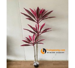 Cây Huyết Dụ Giả - Cây Cảnh Nhân Tạo Lá Đỏ Tía Chân Thực, Bền Đẹp Không Cần Chăm Sóc
