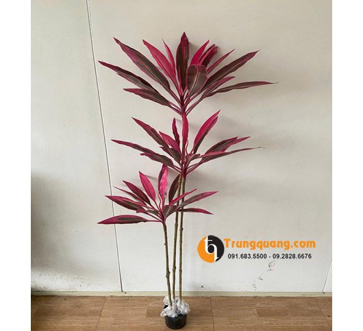 Cây Huyết Dụ Giả - Cây Cảnh Nhân Tạo Lá Đỏ Tía Chân Thực, Bền Đẹp Không Cần Chăm Sóc